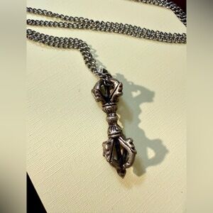 Silver Tibetan Vajra Pendant